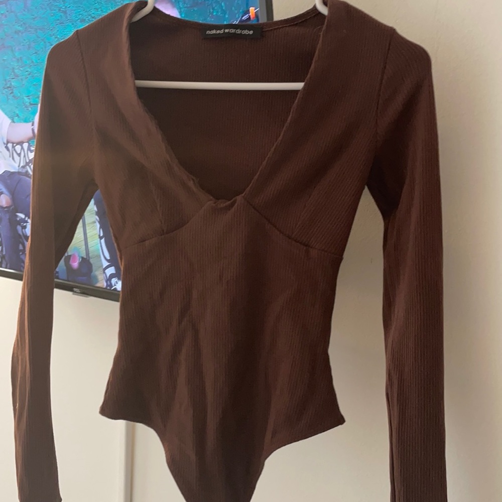 Chocolate bustier bodysuit